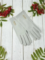 демисезонные перчатки тёплые с декоративными пуговицами