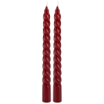 Свечи столовые витые 2шт бордо