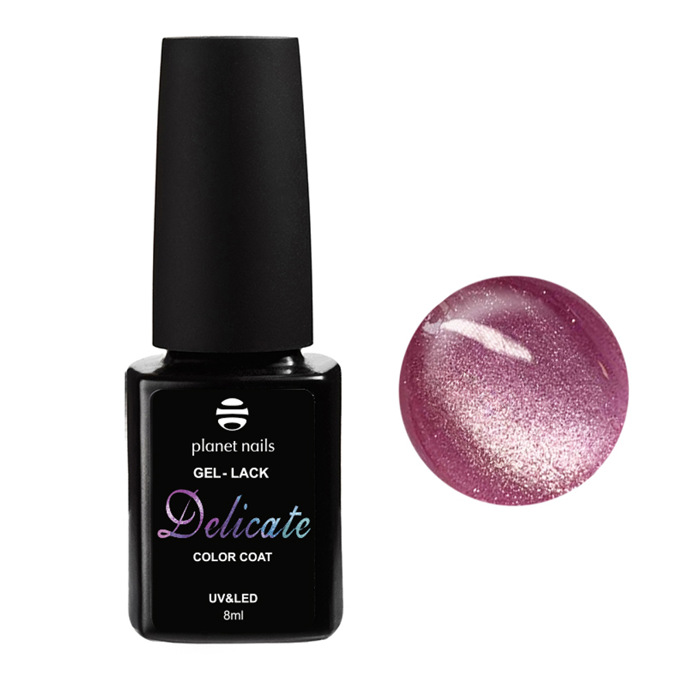 Planet Nails Гель-лак "Delicate" 971 кошачий глаз полупрозрачный, 8мл