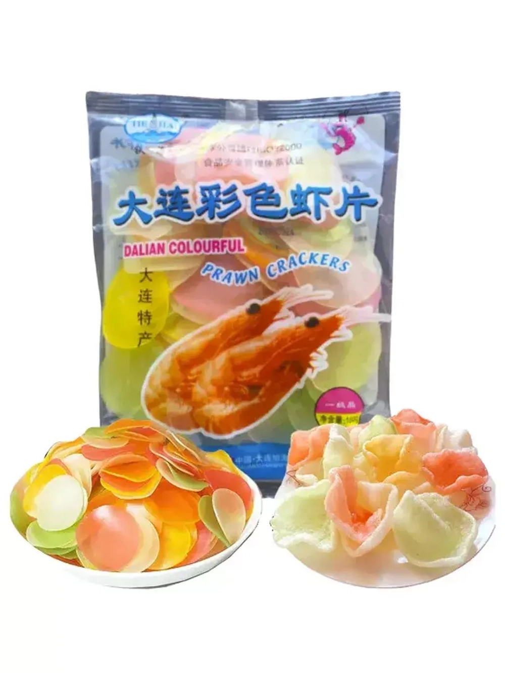 Китайские чипсы со вкусом креветки для жарки 160 г * 5 шт