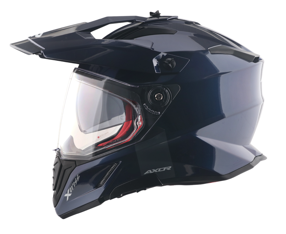 Шлем AXOR X-CROSS DUAL VISOR SC, с визором, цвет синий (S)