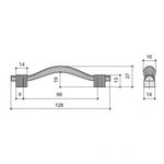 Ручка-скоба 96мм, отделка никель сатиновый
