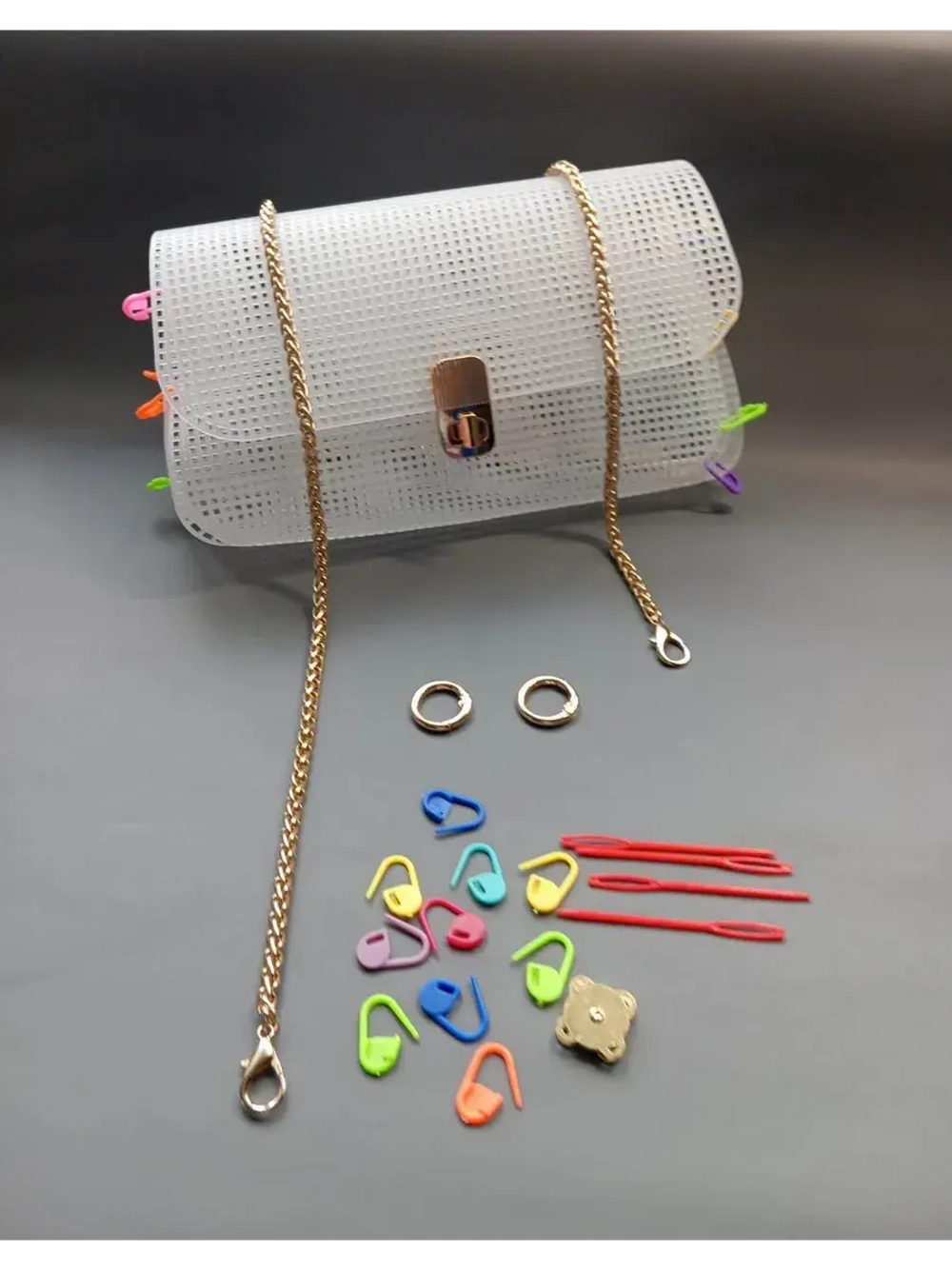 Набор для сумки пластиковая канва и фурнитура