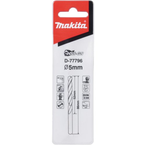 Сверло Makita по металлу HSS-GS 5*86   D-77796