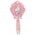 Расческа массажная детская «ФРАТТИ БУМ», единорожек Нейко, форма ракушка, 20*6,5см (блистер Ультрамарин)