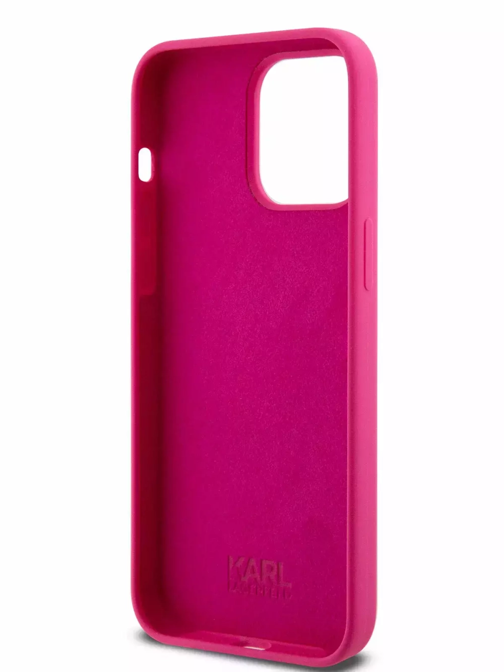 Чехол Karl Lagerfeld Liquid Silicone Round Logo для iPhone 15 Pro Hard Fuchsia (Розовый)