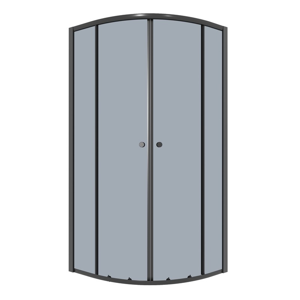 Душевое ограждение Niagara Eco NG-1007-14T (90х90х190) четверть круга,раздвижное,черный,стекло тонированное,1 место