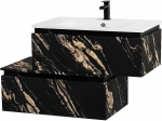 Тумба с раковиной Cezares Slider 80 SLIDER-800-1C-SO-NF черный фьюжн