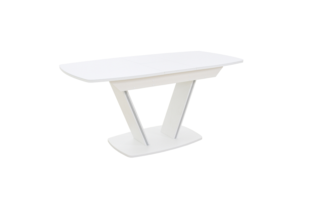 Стол Аврора Дрезден, OPTIWHITE Белый/Белый матовый шагрень