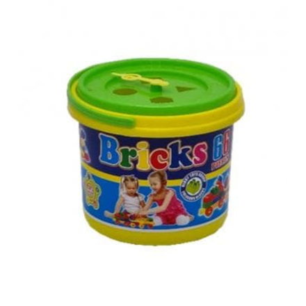 Конструктор в ведре 66 деталей