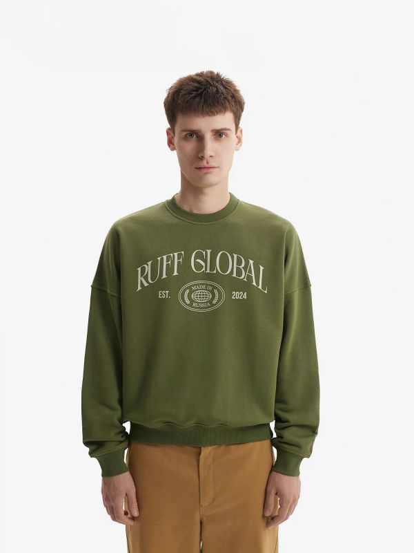 Толстовка Oversized хаки - фото 1