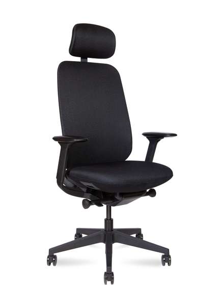 Кресло офисное Норден / Нобель блэк / Nobel black / черная сетка / черный пластик /  база черная