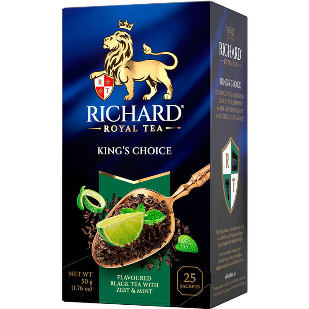 Чай черный  Richard Kings Tea №1 королевский 25 пакетов.