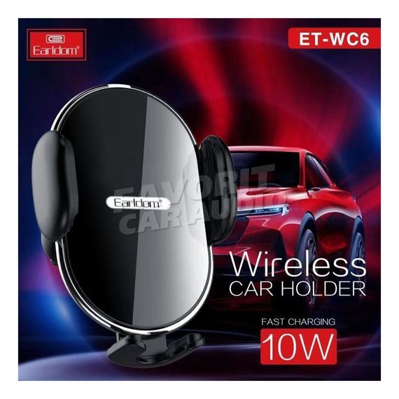 Держатель Earldom ET-WC6 воздуховод сенсорный бесп. зарядка Q чёрный