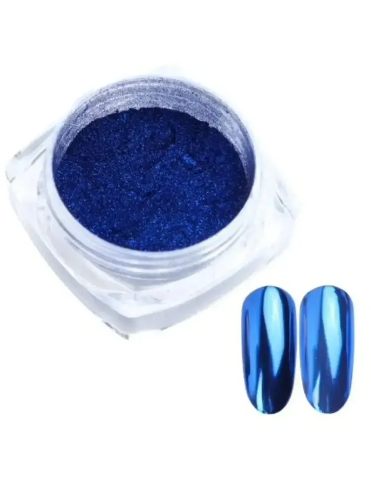 Втирка зеркальная синяя #9