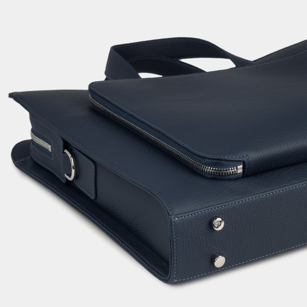 Мужская сумка Grande Ambassadeur из кожи теленка, цвета синий