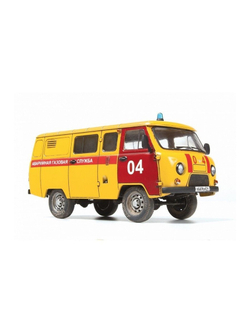 Сборная модель ZVEZDA УАЗ-3909 "Буханка" Аварийная газовая служба, 1/43