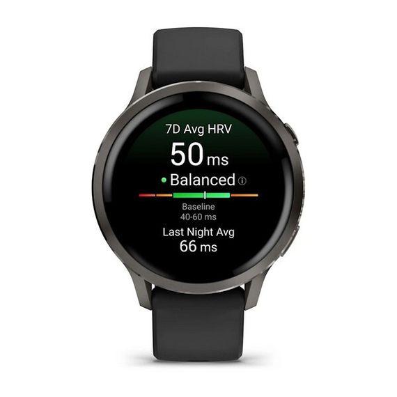Garmin Venu 4 41 мм Slate with Black Silicone Band (010-03013-02)