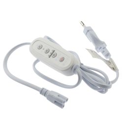 Таймер для светильника ЭРА FITO-LINETIME-3 pin (9/12/15 H)-GR с проводом 1,5 м | Аксессуары для фито светильников