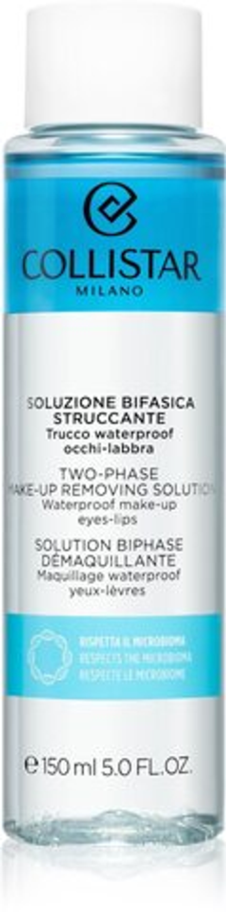 Collistar Two-phase Make-up Removing Solution - двухфазная жидкость для снятия макияжа /   150  ml  / GTIN 8015150219129