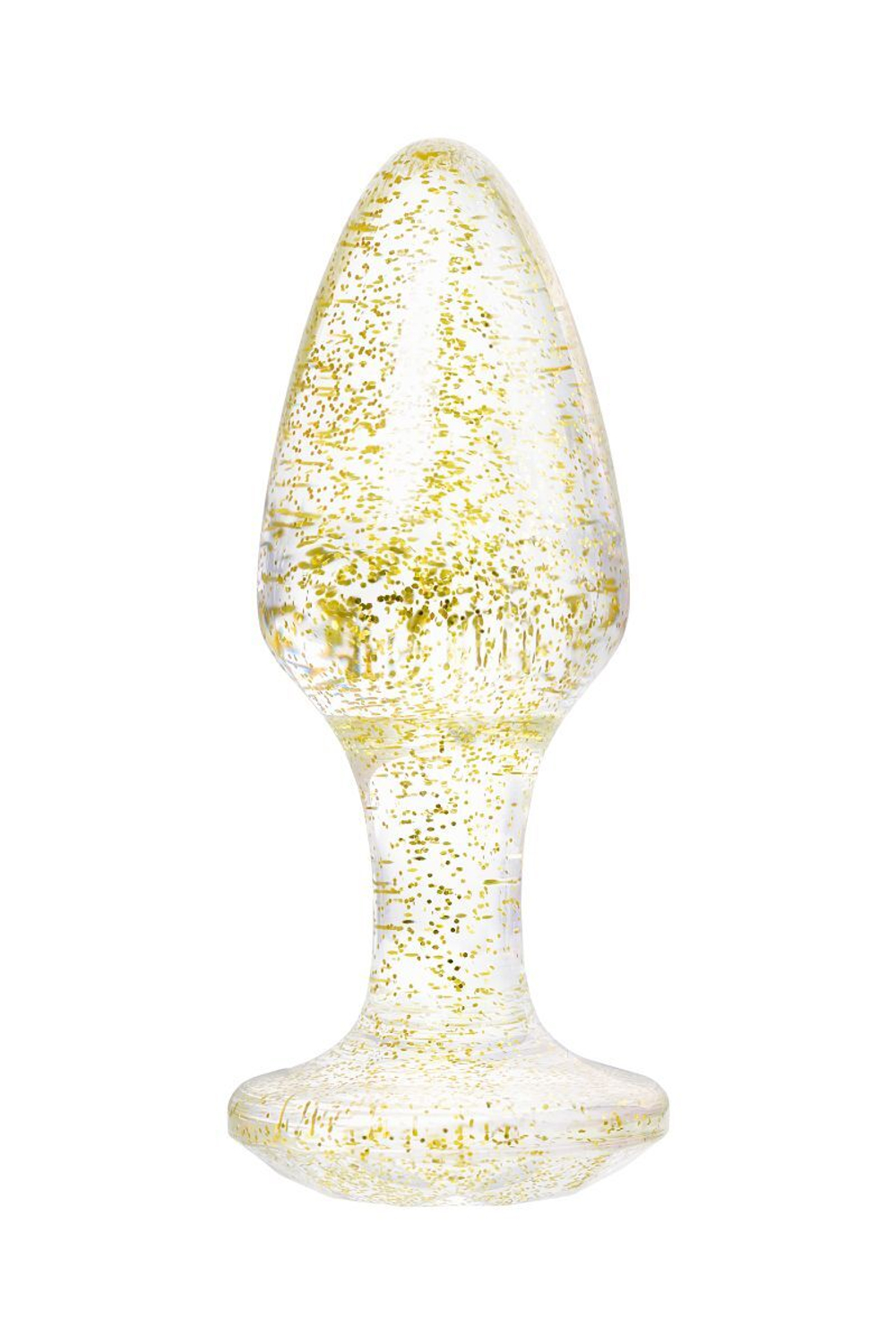 Золотистая акриловая анальная втулка - 8 см. (Цвет: золотистый)