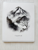 Тетрадь 96 листов А5+. "Восточные пейзажи", общая, клетка. Формат А5+ (163*203 мм). Арт.120050. С полями. Комплект 5 шт.