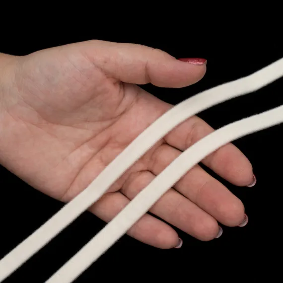 Ворсовая тесьма под каркасы молочная