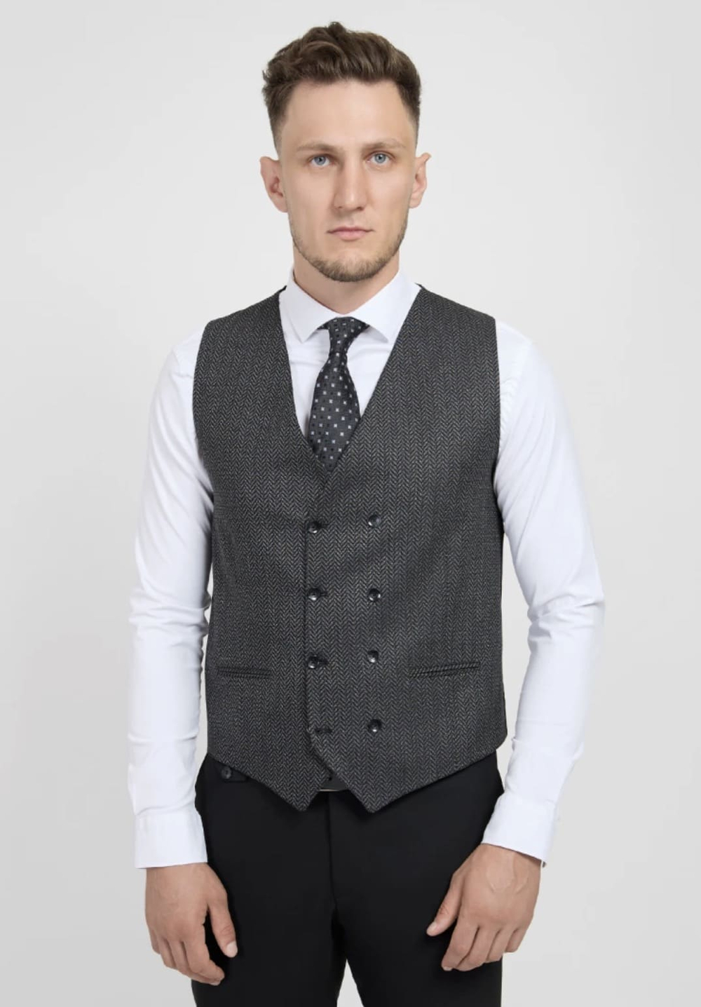 Мужской классический костюм (серый) А33