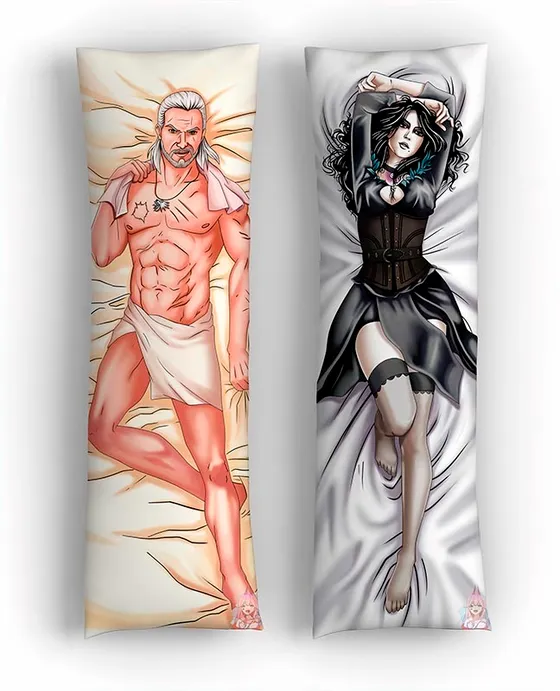 Дакимакура Геральт и Йеннифер