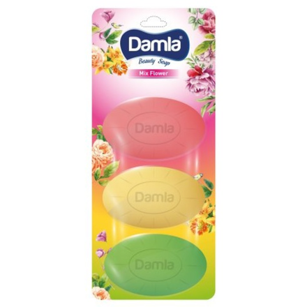 Мыло Damla Цветочый микс 3 шт 100 гр