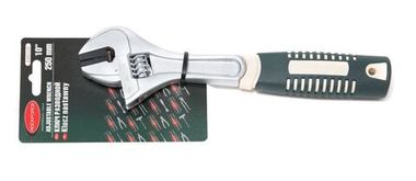 Ключ разводной с прорезиненной рукояткой 10''-250мм (захват 30мм), на блистере RockForce##Rock FORCE RF-649250E