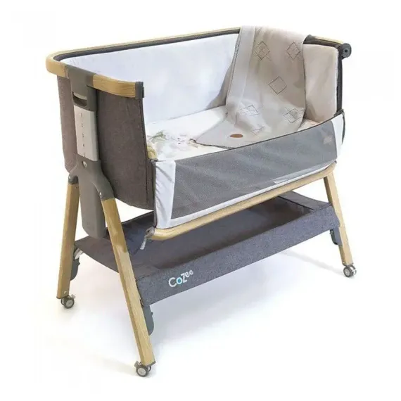 Колыбель приставная Tutti Bambini CoZee Scandinavian Walnut and Ecru с колесами