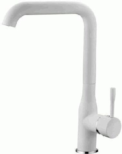 смеситель кухня LEDEME картридж д.35мм, высокий, белый матовый L4698W