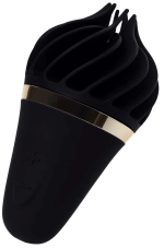 Вибратор с нежными лепестками Sweet Treat чёрный