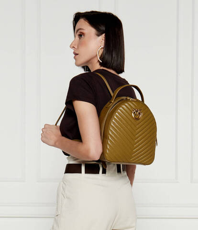 Кожаный рюкзак LOVE CLICK CLASSIC VI Pinko - оливковый(102530 A1J2)