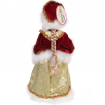 Снегурочка музыкальная 40 см в рубиновой шубе