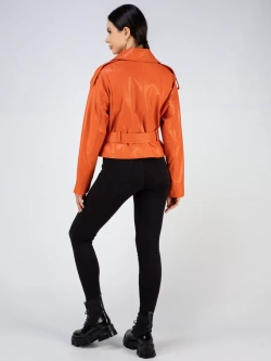 Кожаная куртка демисезонная косуха оверсайз