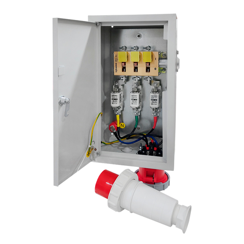 Ящик силовой с рубильником ЯВЗШ 100А IP54 с ППН-33 100А (разъём 63А) (ЯВЗШ-31М-54)