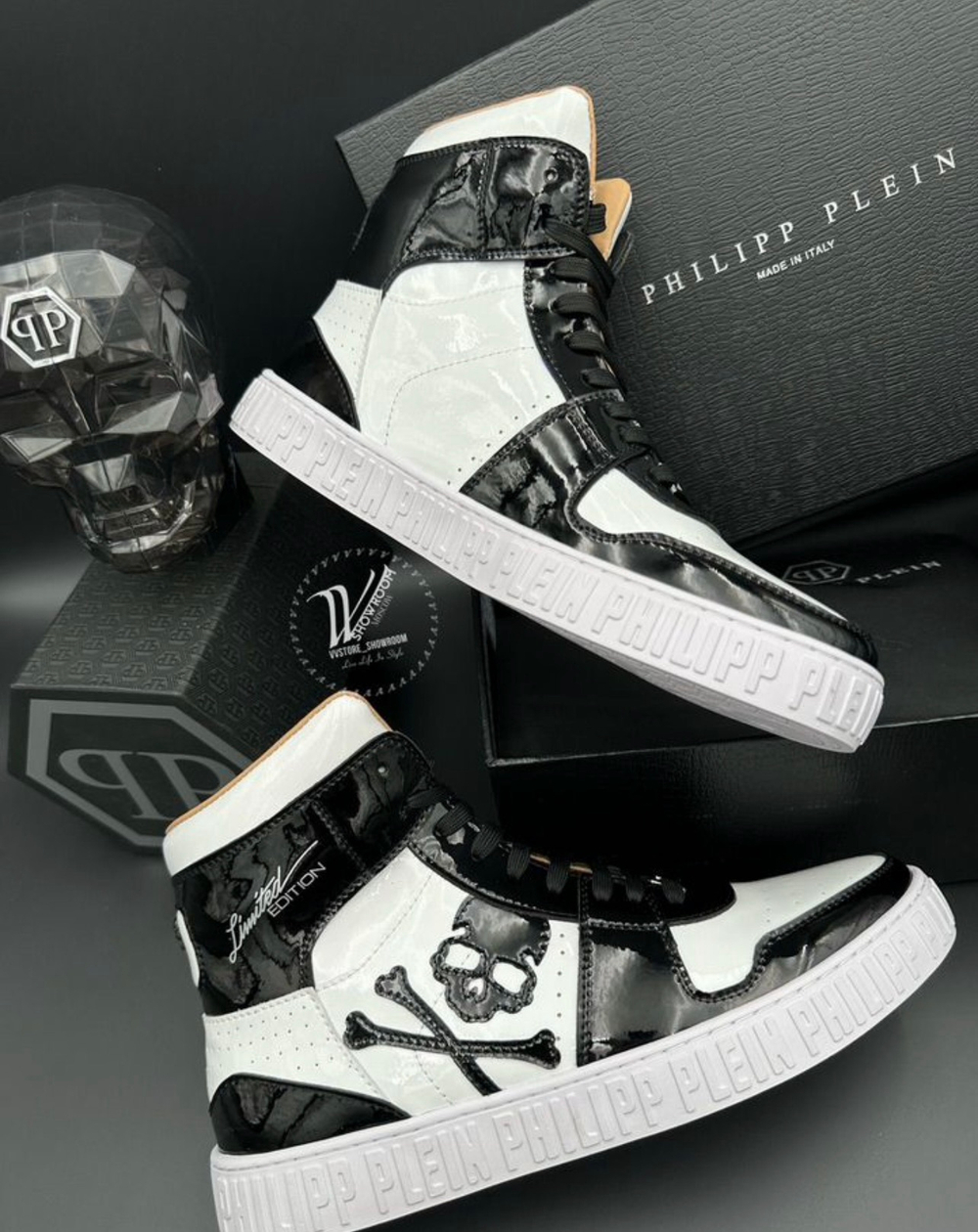 Кроссовки Hi-Top Philipp Plein Notorious Skull
