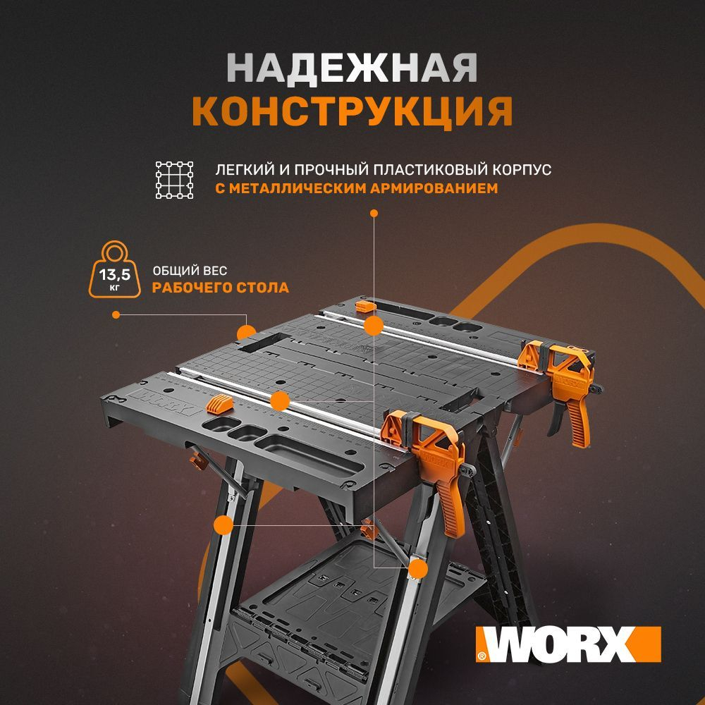 Верстак складной WORX WX051 Pegasus