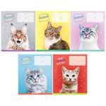 Тетрадь 18л, линия, Спейс Питомцы. Funny cats