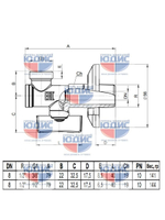 Bugatti Кран угловой с СЕТКОЙ 1/2 х 3/8 (хром)
