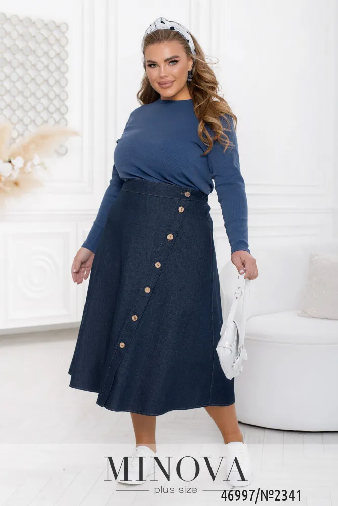 Юбка 2341-темно-синий Minova