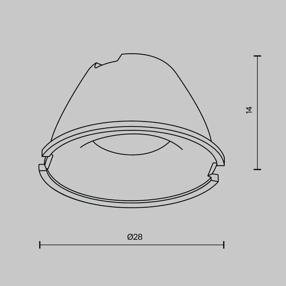 Линза для Альфа / Alfa LED 24° Technical lensd28-24