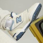 New Balance NB 550 Anti-skid Wear Low Help Retro Basketball Shoes White Blue Smurfs