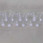 Гирлянда Бахрома со снежинками 2,4х0,9м, 150LED, белый, с контроллером 8 режимов, 230В NEON-NIGHT