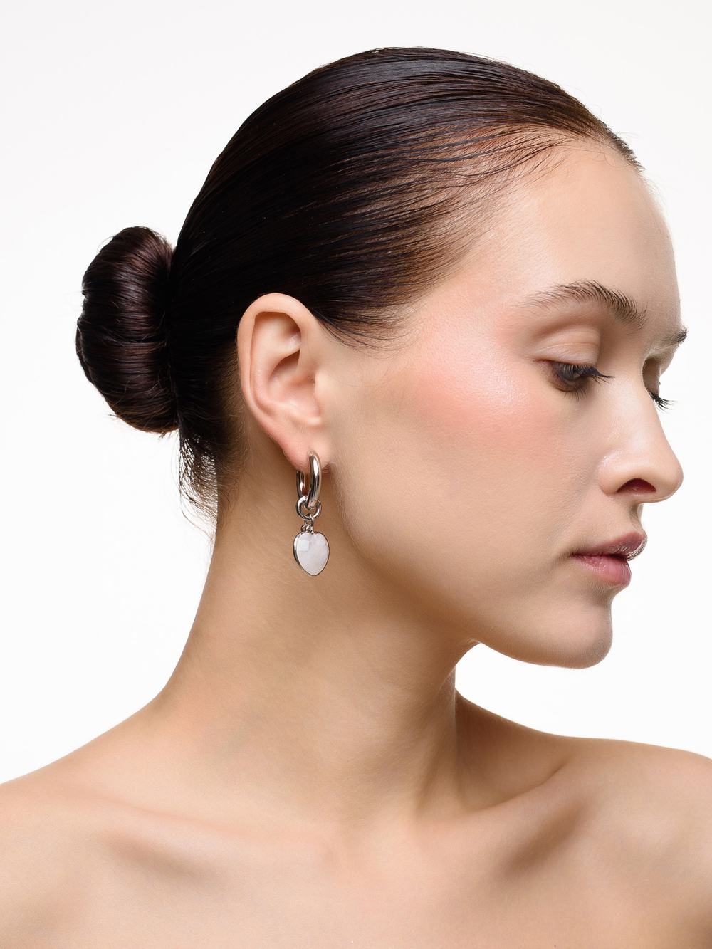 Серьги "Lovely" с горным хрусталем Silver