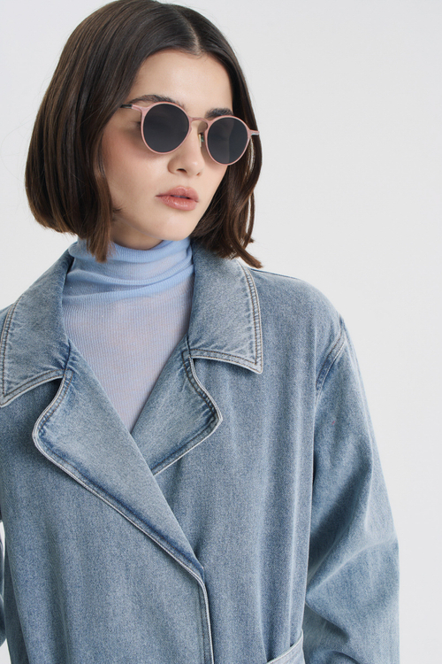 Джинсовый тренч