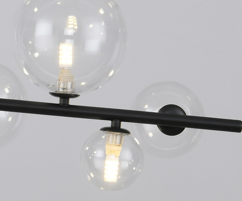 09408-7,19 Люстра Иона черный G9 35W+Led 17W