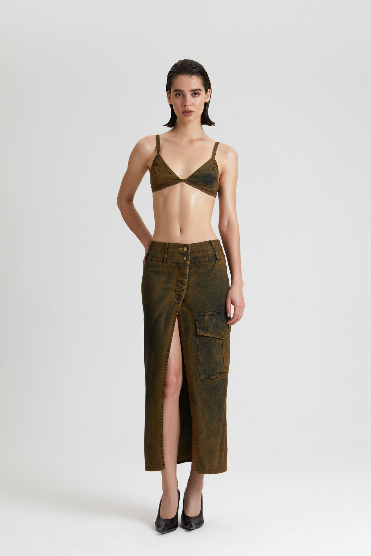 Юбка макси из денима "RUSTY"